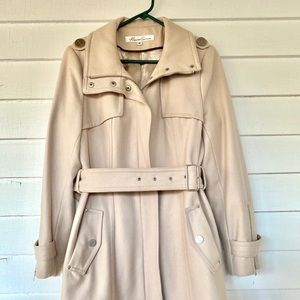 Beautiful Cream Wool Kenneth Cole Dress Coat